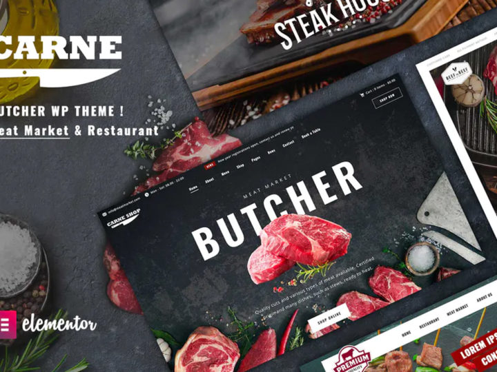 قالب ووردبريس Carne Meat – قالب لمحلات الجزارة