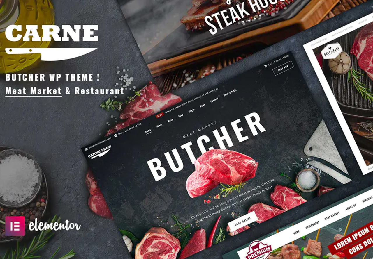 قالب ووردبريس Carne Meat – قالب لمحلات الجزارة