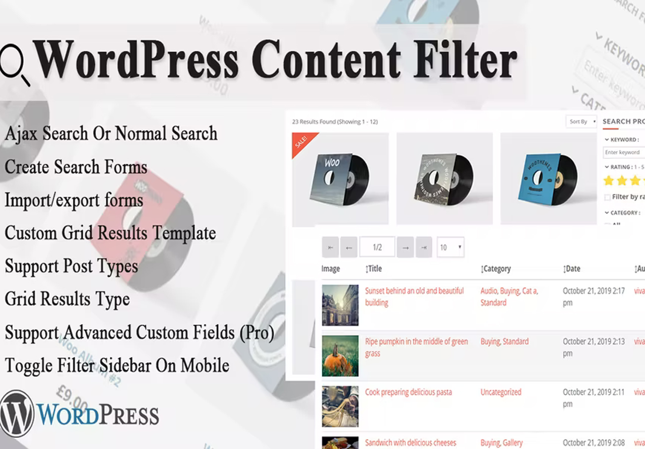 اضافة ووردبريس  Content Filter – WordPress Content Filter