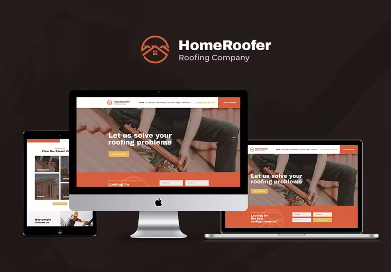قالب ووردبريس HomeRoofer  – لخدمات تركيب الاسقف السكنية والصناعية
