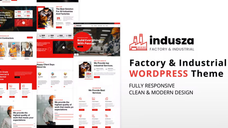 قالب Indusza Factory – قالب صناعى لخدمات البناء والصناعة