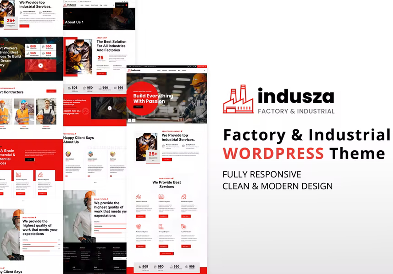 قالب Indusza Factory – قالب صناعى لخدمات البناء والصناعة