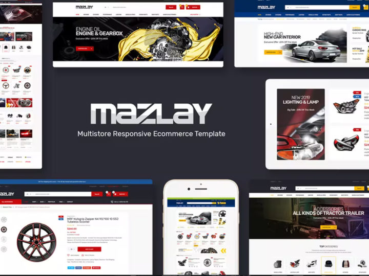 قالب اوبن كارت Mazlay Car Accessories – قالب للمتاجر الالكترونية لبيع قطع غيار السيارات