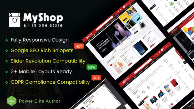 قالب اوبن كارت MyShop Multipurpose – قالب للمتاجر الالكترونية لبيع الموبايلات