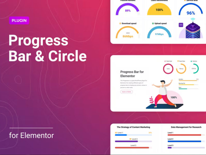 اضافة ووردبريس Progresser – Progress Bar and Progress Circle