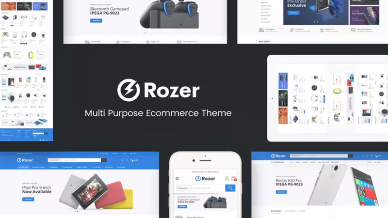 قالب اوبن كارت Rozer Digital – قالب للمتاجر الالكترونية لبيع الالكترونيات