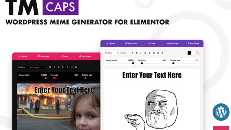 اضافة ووردبريس TM CAPS – WordPress Meme Generator