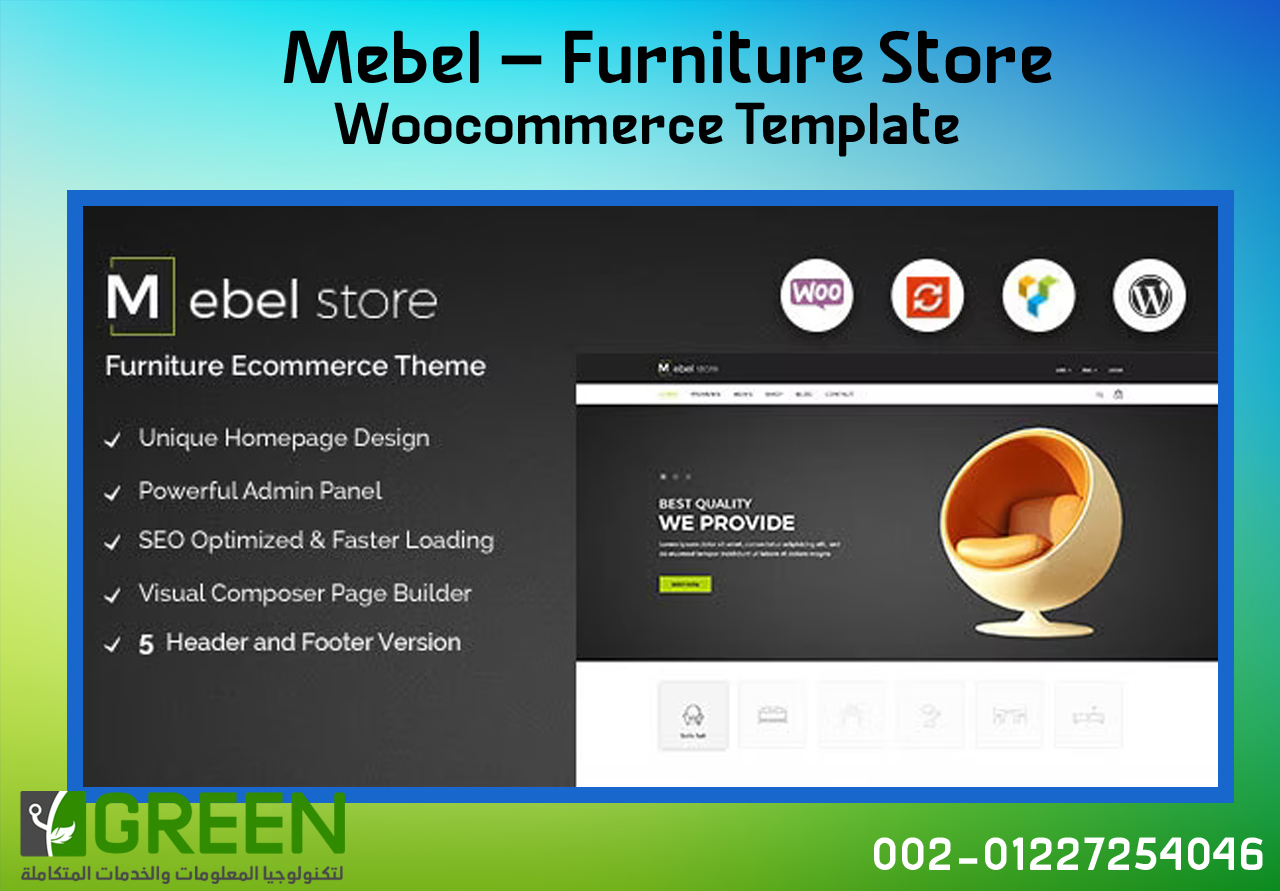 قالب ووكومرس Mebel – Furniture Store للمتاجر الالكترونية لبيع الاثاث
